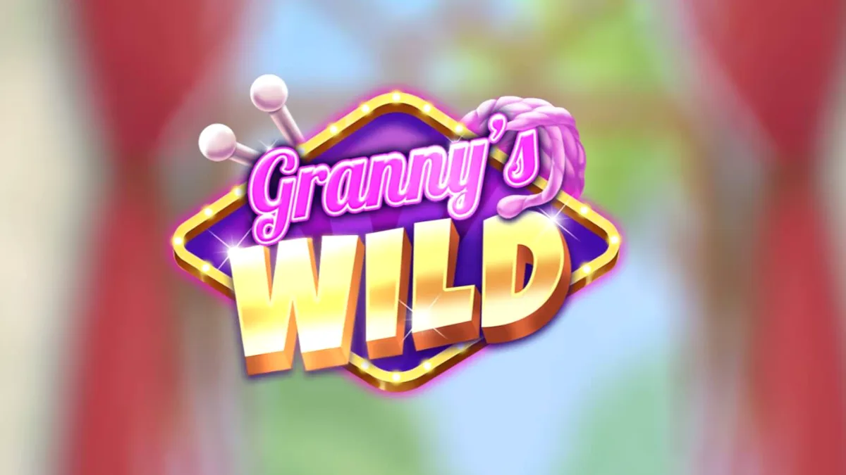 Interface do jogo Granny's Wild exibida em um smartphone moderno com luzes neon vibrantes.